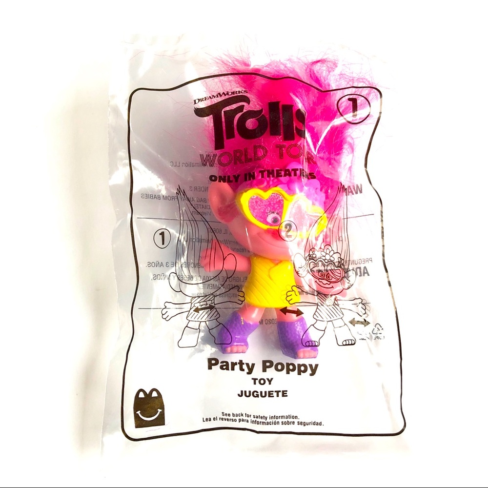 3/$15 NEW TROLLS Toy Juguete Party Poppy #1 Toy ~5”